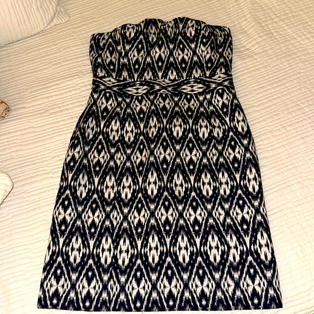 Banana Republic Strapless Ikat Dress